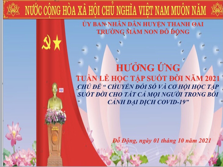 PHÁT ĐỘNG TUẦN LỄ HỌC TẬP SUỐT ĐỜI NĂM 2021