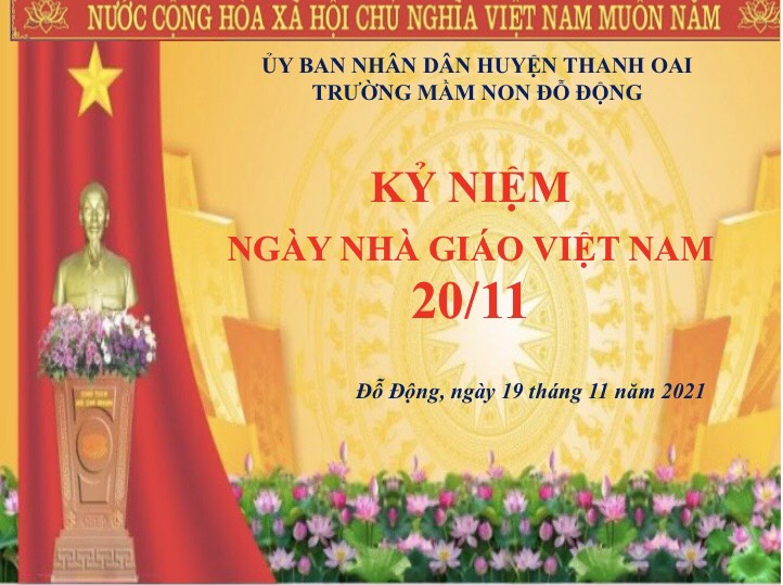 KỈ NIỆM NGÀY NHÀ GIÁO VIỆT NAM  20/11